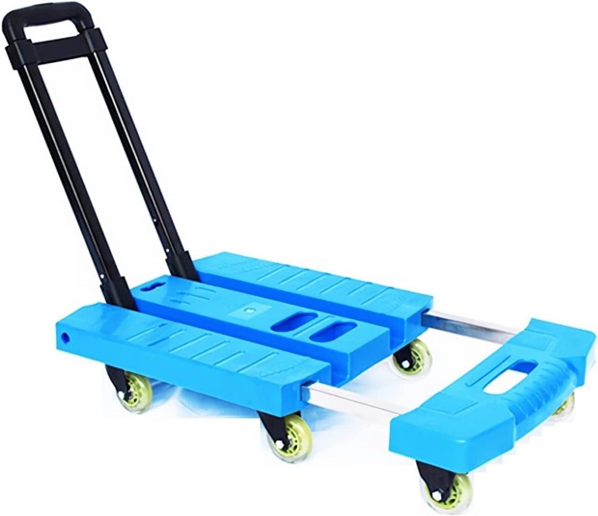 Opvouwbare steekwagen - Handige transportkar - Goederen verplaatsen - 6 wielen rekbaar handvat - 150 kg capaciteit - Grijs