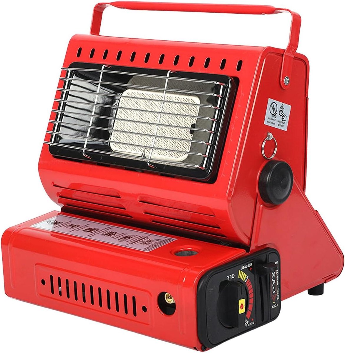 Buitenverwarmer Kamerverwarmer - Terrasverwarmer Bureauverwarmer - Buitenruimte Verwarmen - Twee Verwarmingsstanden - 25x28x25 cm - Rood