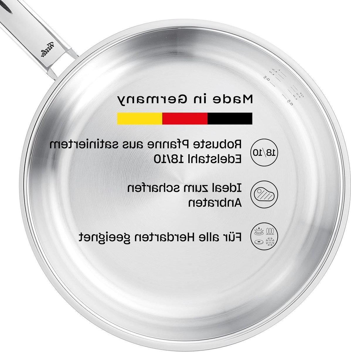 RVS Pan Ø 28 cm - Ongecoat Kookpan voor Inductie