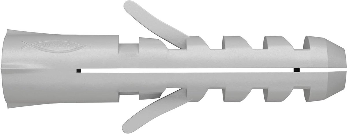 Spreidpluggen Dubbelpak - Nylon pluggen - Bevestigen in muur - Twee-weg spreiding - 200 stuks - Grijs