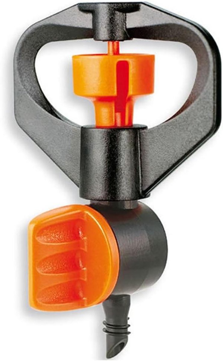 Micro Sprinkler - Verstelbare Sproeier - Gazon Bewateren - 360 Graden Dekking - 5 Stuks - Zwart Oranje Grijs