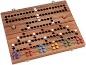 Strategisch Bordspel - Houten Spel - Familie Spelletjes - Inklapbaar Design - 26 x 33 cm - Naturel