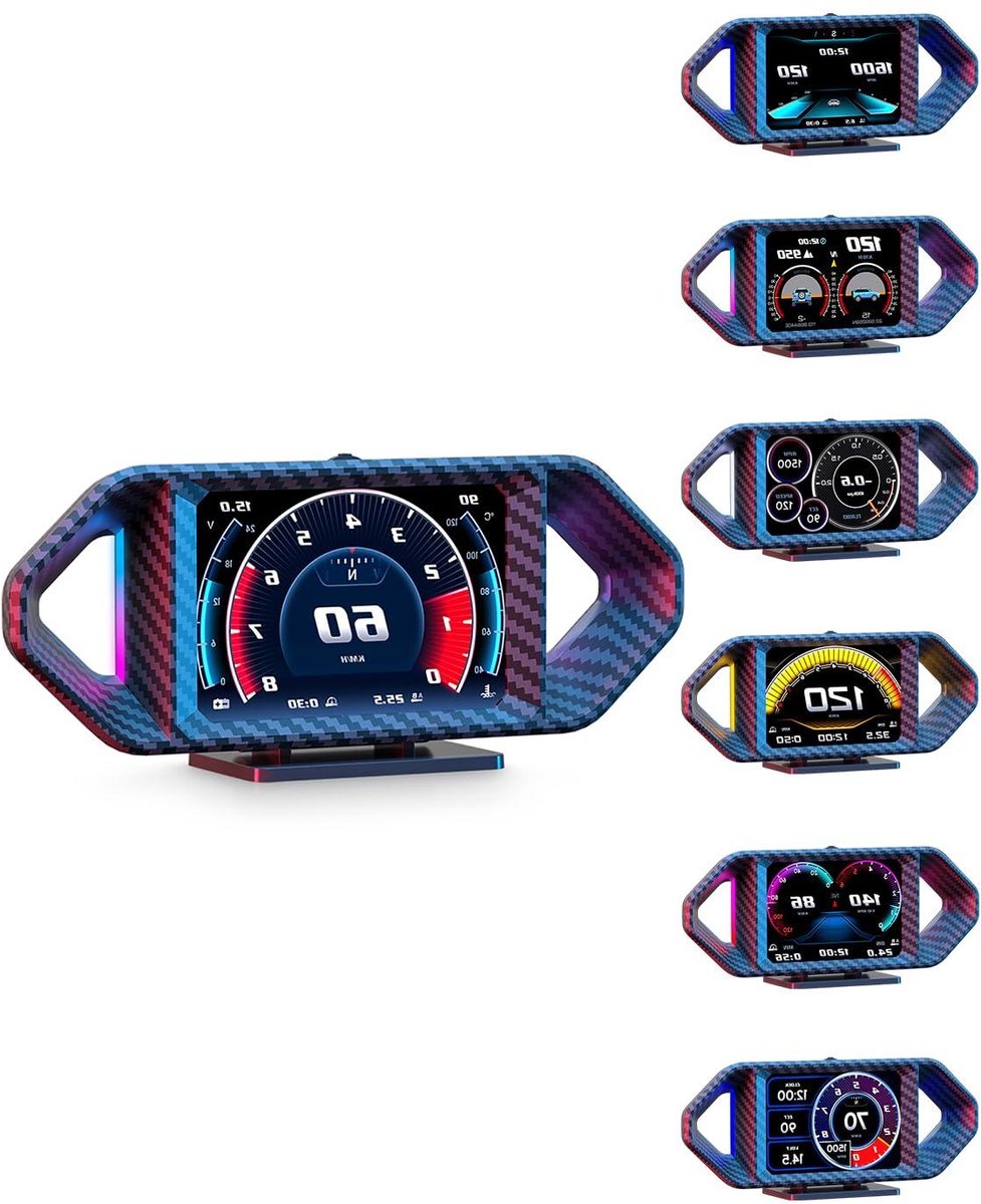 Auto Head Up Display - Universele HUD - Veilig Rijden - Instelbare Houder - 16x9x7 cm - Zwart