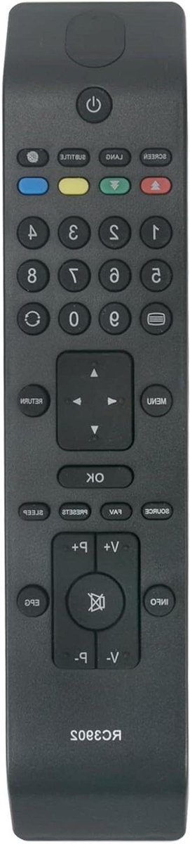 Afstandsbediening - Universele Bediening - TV Bediening - Directe Werking - 12 cm - Zwart