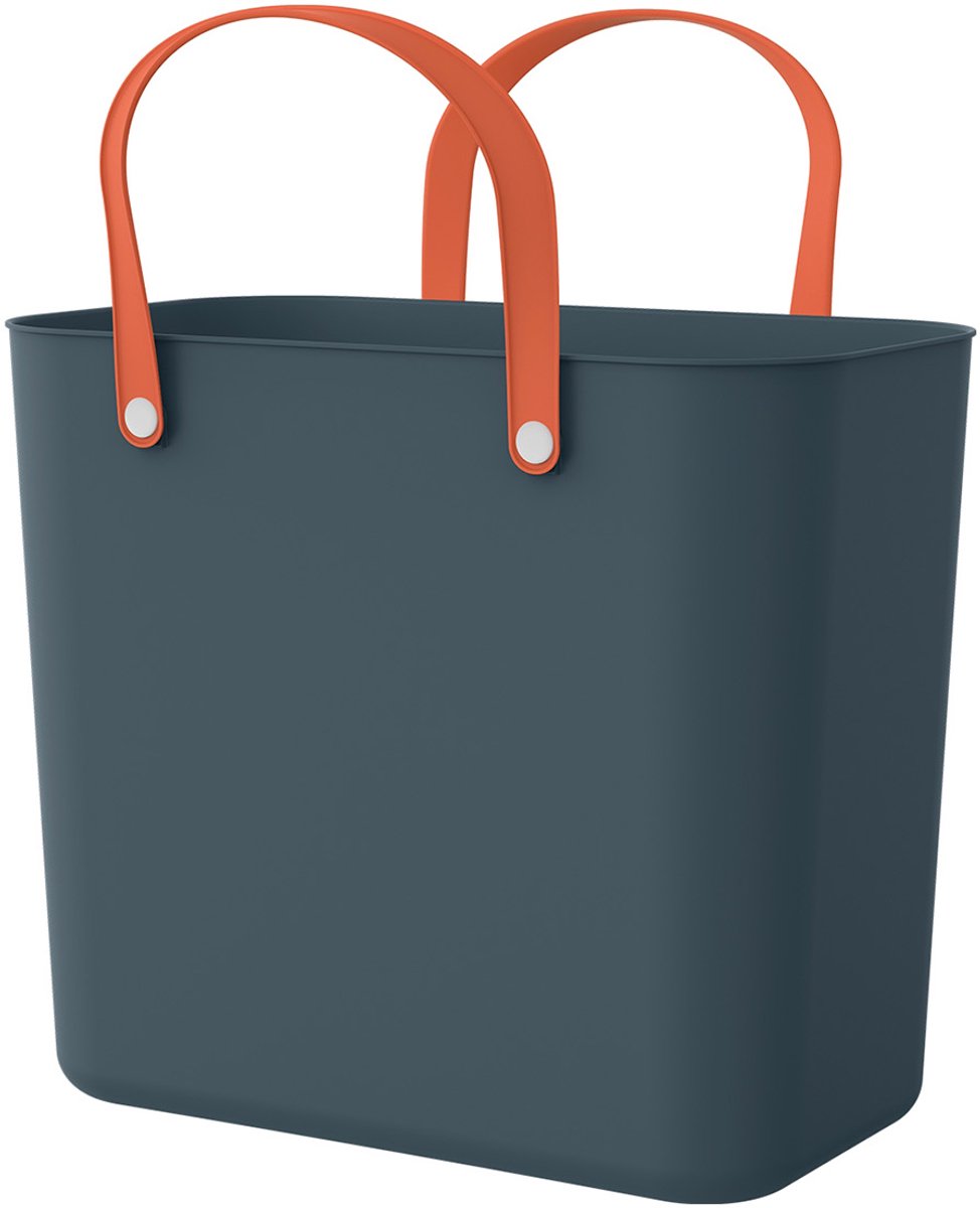 Rotho | Duurzame - Sustainable Multibag | ALBULA 25L | Gemaakt van Ocean Bound Plastic | Marine Blauw – Oranje