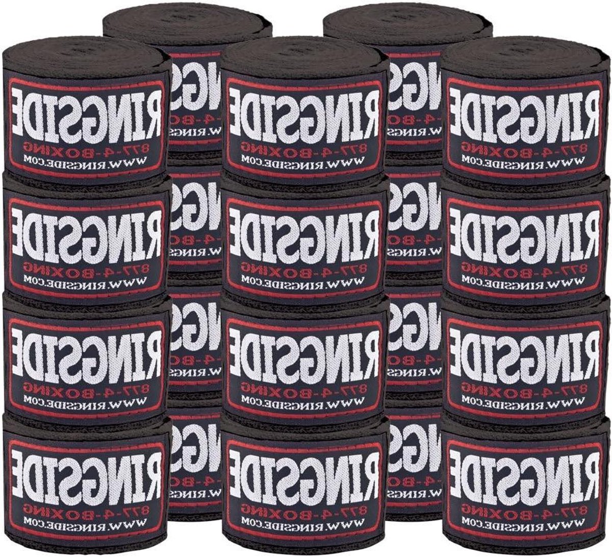 Bokshandschoenen Handwraps - Bokswikkelingen Katoen - Sport Bescherming - Extra Lange Wikkels - 2 x 170 inch - Zwart