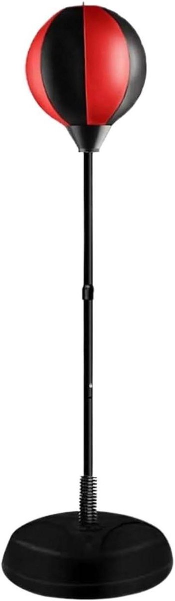 Boksbal met houder - Reflex bal - Hand-oogcoördinatie verbeteren - Afneembare versnellingstas - 90-120 cm - Zwart en Rood