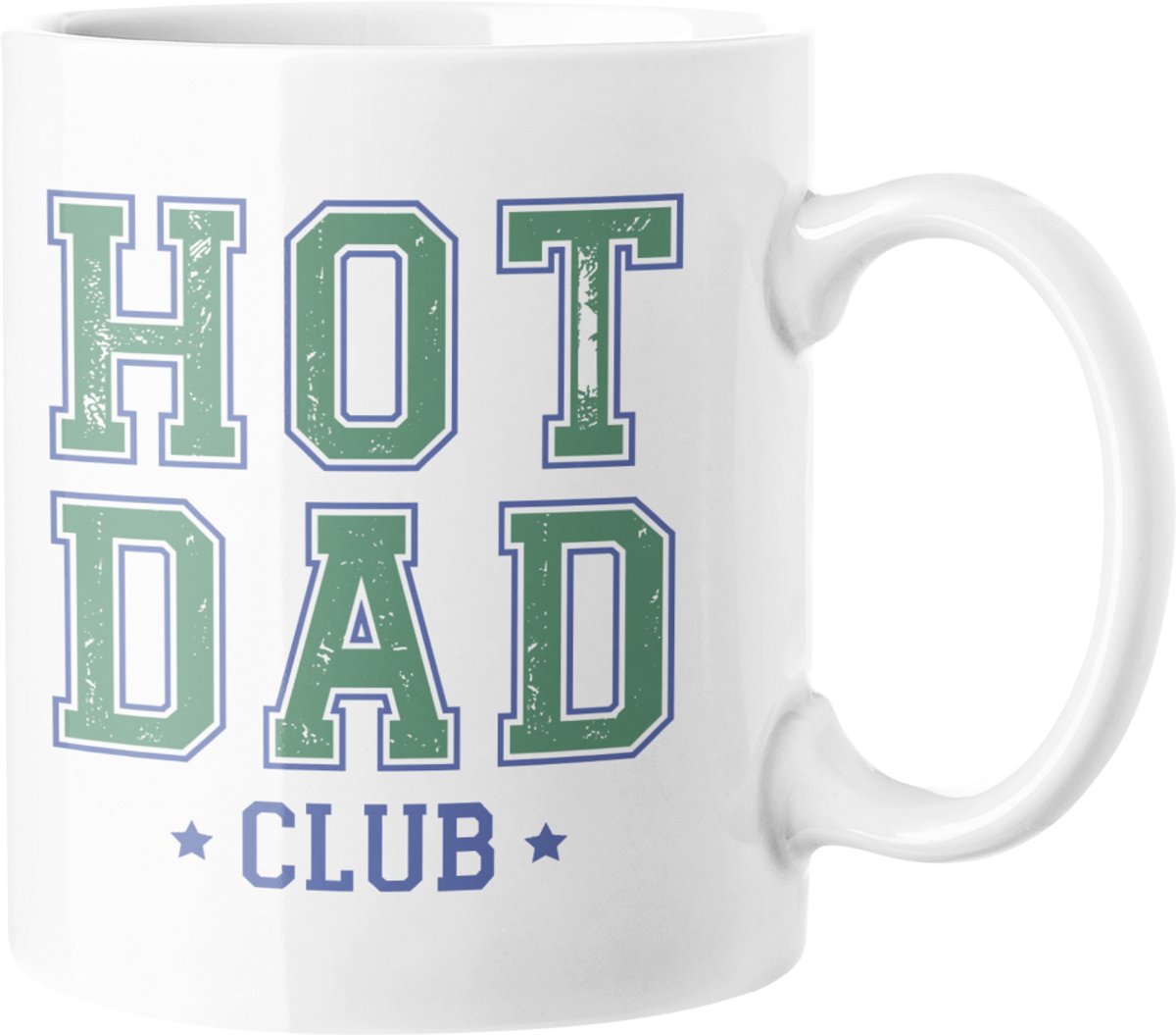 Hete Papa Club Mok - Grappig Vaderdag Cadeau - Mok met distressed tekst voor Papa's