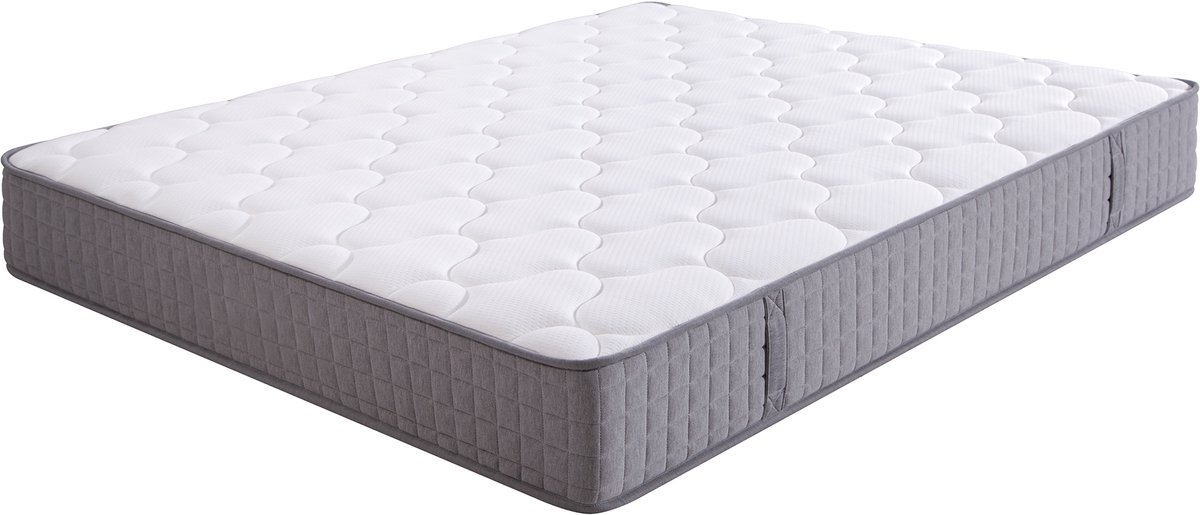 KOMHTOM BLACKCOLORS Pocketveringmatras 25 cm hoog, 7-zone pocketveringmatras, ergonomische matras, pocketvering hardheid H3, 140 x 200 cm en in vele andere maten verkrijgbaar. Wit