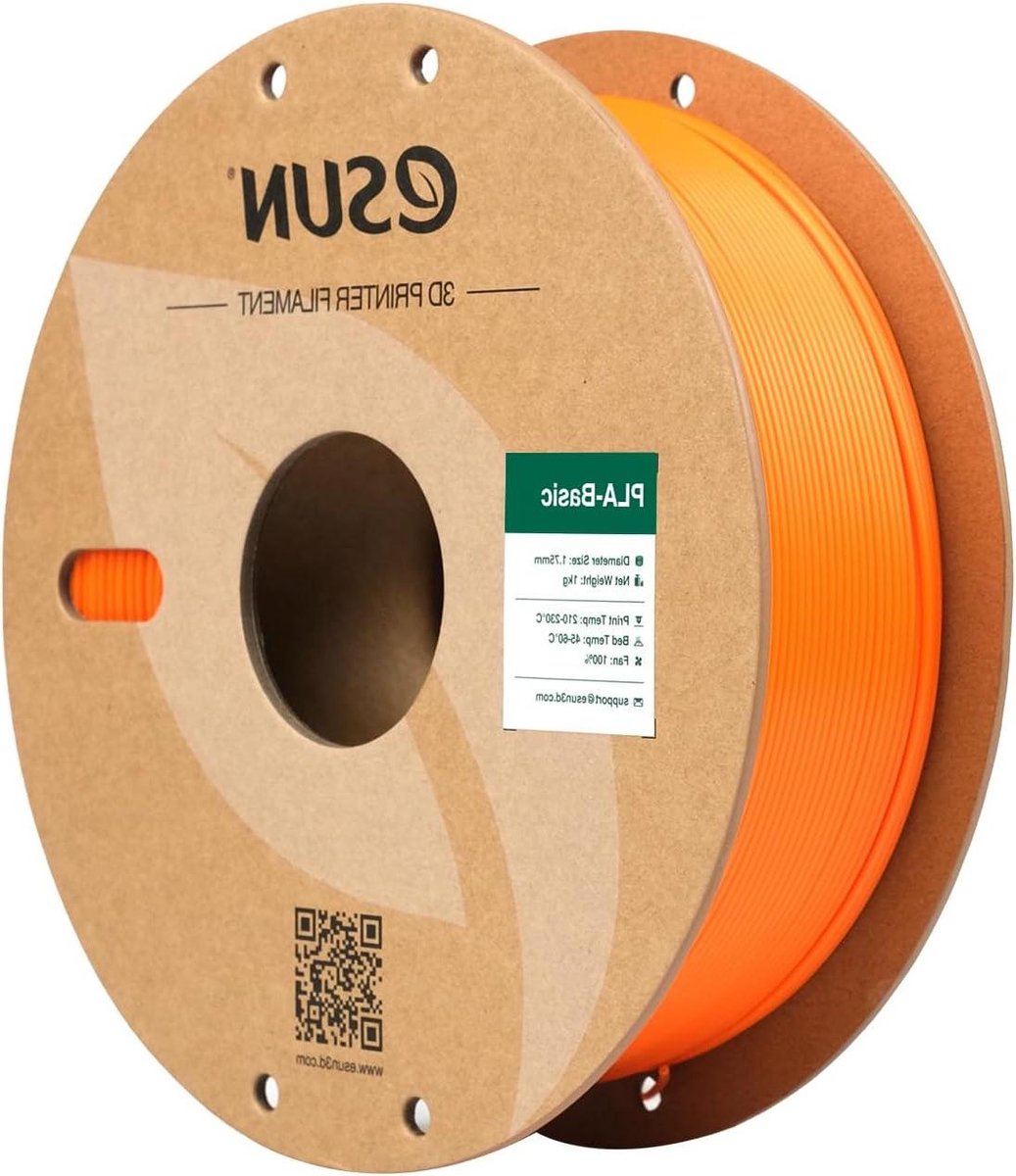 PLA Filament - 3D Printer Materiaal - Snel Printen - Verbeterde Vloeibaarheid - 1.75mm 1KG - Oranje