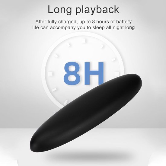 Nekluister Speaker - Slaap Speaker - Diepe Slaap - Botgeleiding Technologie - 123 x 38 x 15mm - Zwart van Merkloos — afbeelding 3
