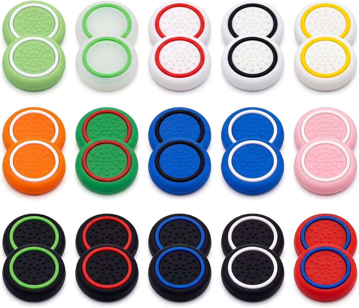 30 Stuks Silicone Thumb Stick Grips - Verbeterde Grip voor Xbox en PS4/PS5 Controllers, Joystick Caps voor Gaming Comfort