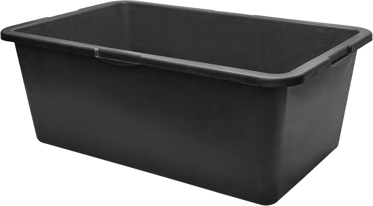 Mortelkuip 3 Stuks - Metselkuip Bouwemmer - Mengen van Materiaal - Gerecycled PE - 80 Liter - Grijs