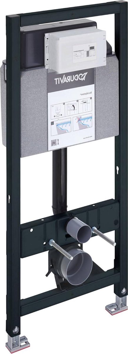 Inbouwelement WC - Toilet Element - Badkamer Installatie - Zelfdragend Frame - 50x114.8 cm - Antraciet