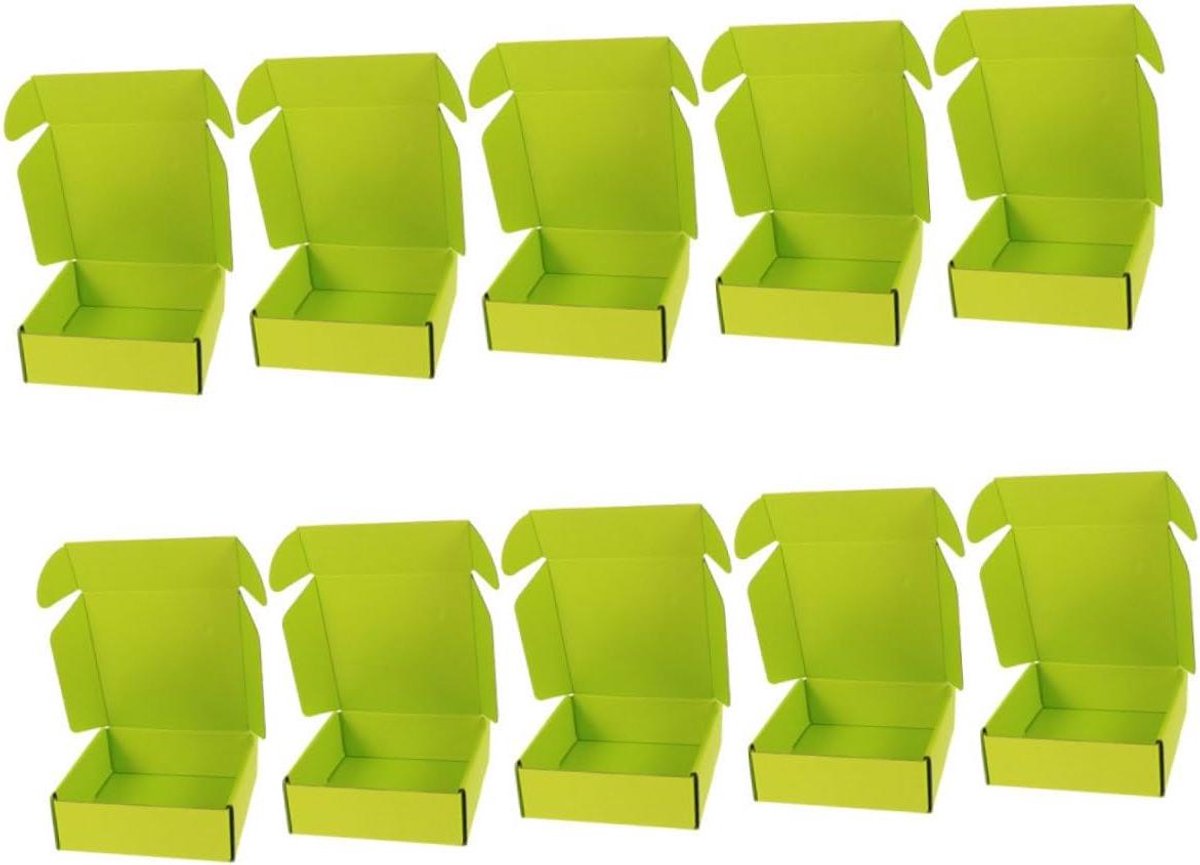 Verhuisdozen Set - Opbergdozen Karton - Spullen Opslaan - Stevig Gegolfd Papier - 15x15x5 cm - Bruin