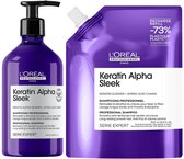 L'Oréal Professionnel - Keratin Alpha Sleek Shampoo Refill Set - 2x500ml