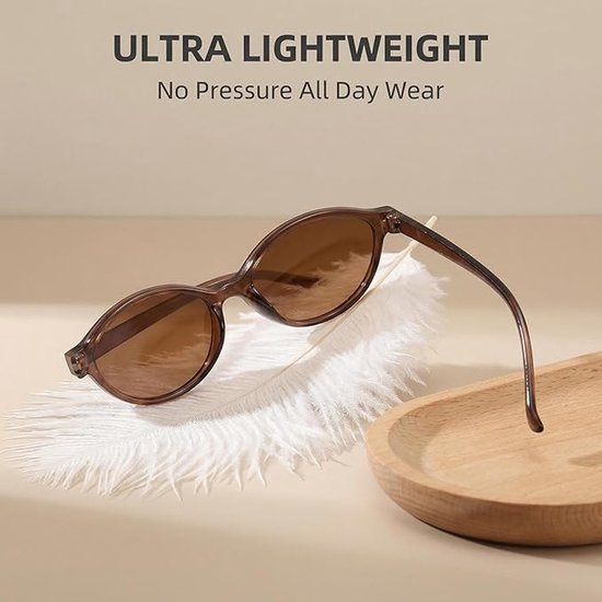 KZQ Set van 3 Retro Ovale Kattenoog Zonnebrillen voor Dames Jaren 90 Trendy Smal Frame UV400 Bescherming Lichtgewicht Tinten voor Auto Strand Feest Buiten van kzq — afbeelding 3