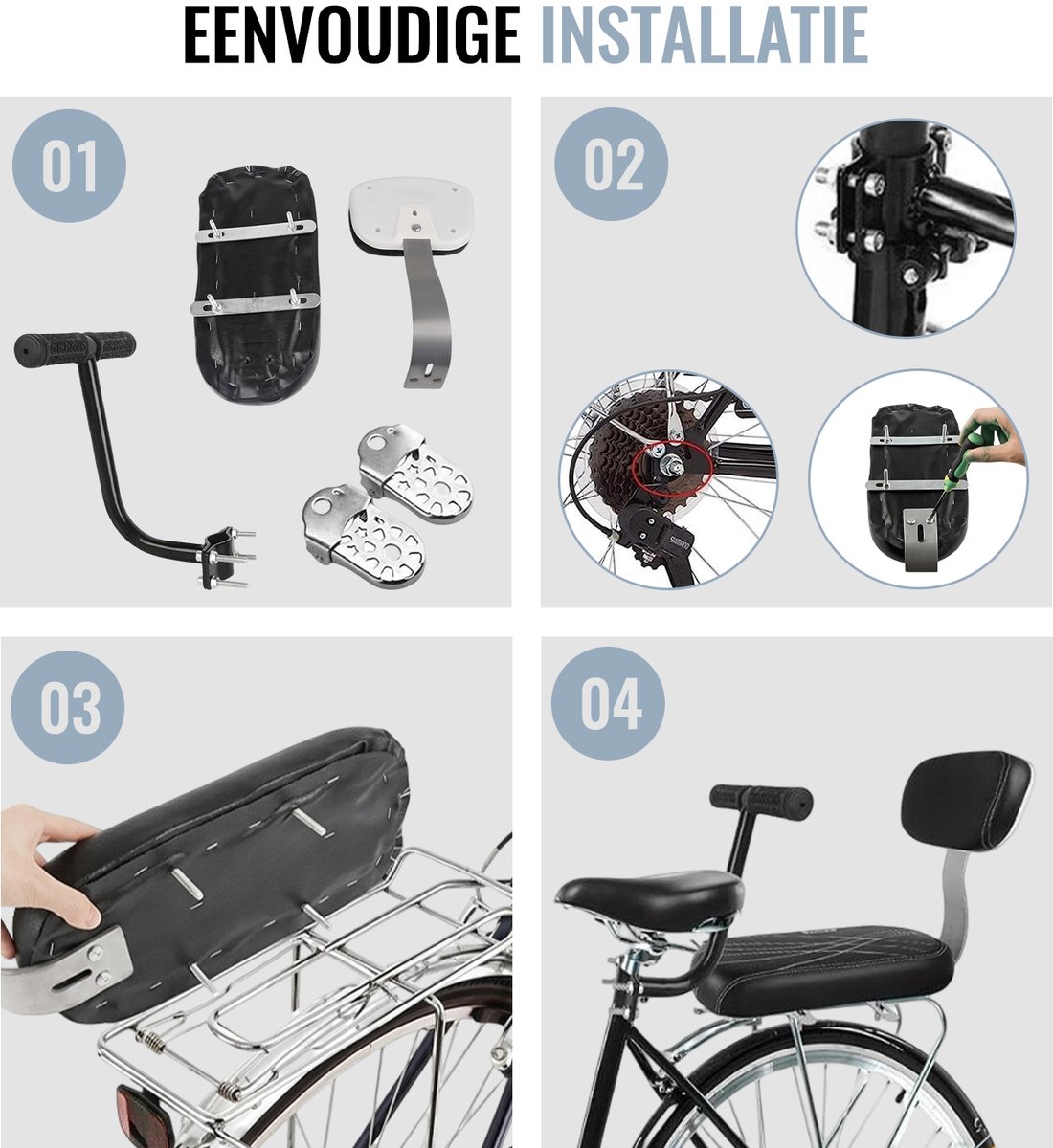 Urbn Square Fietsstoeltje set - fietszitje thumbnail 6