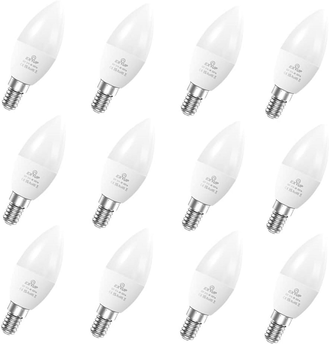 LED Lamp - Kaarslamp E14 - Sfeerverlichting Creëren - Natuurlijk Wit Licht - 12 Stuks - Niet Dimbaar