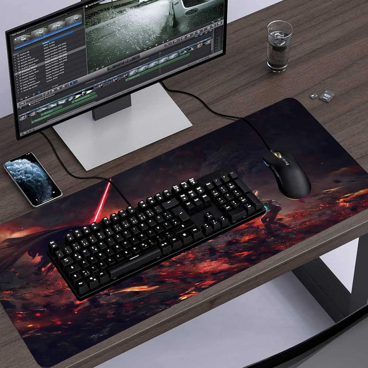 XXL muismat - Bureaumat laptop - Kantoor en gaming - Antislip rubberen basis - 80x40 cm - Vibrant design