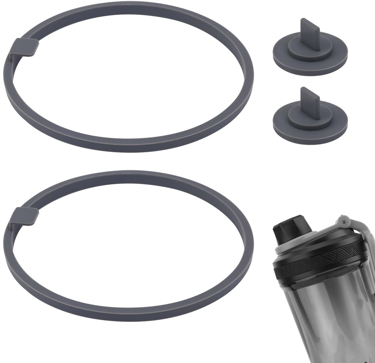 Dailygoods - 4 Stuks Siliconen Afdichtringen voor Shaker Flessen