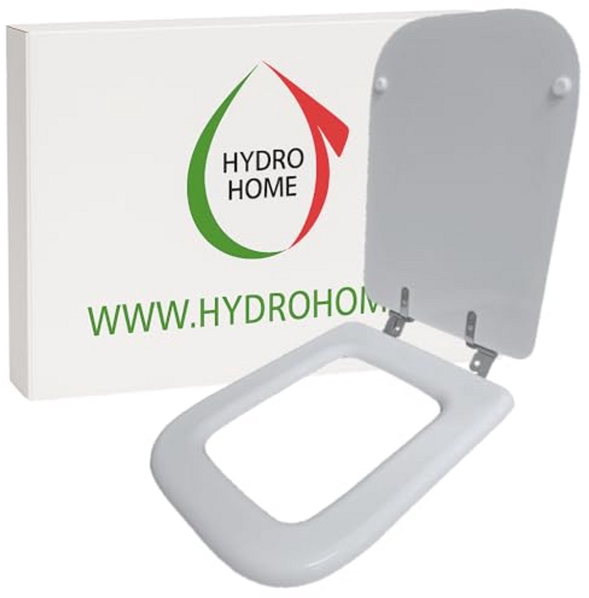 Toiletzitting - Zitting Deksel - Badkamer Vernieuwen - Hout Polyester Coating - 43 x 33.8 cm - Matgrijs