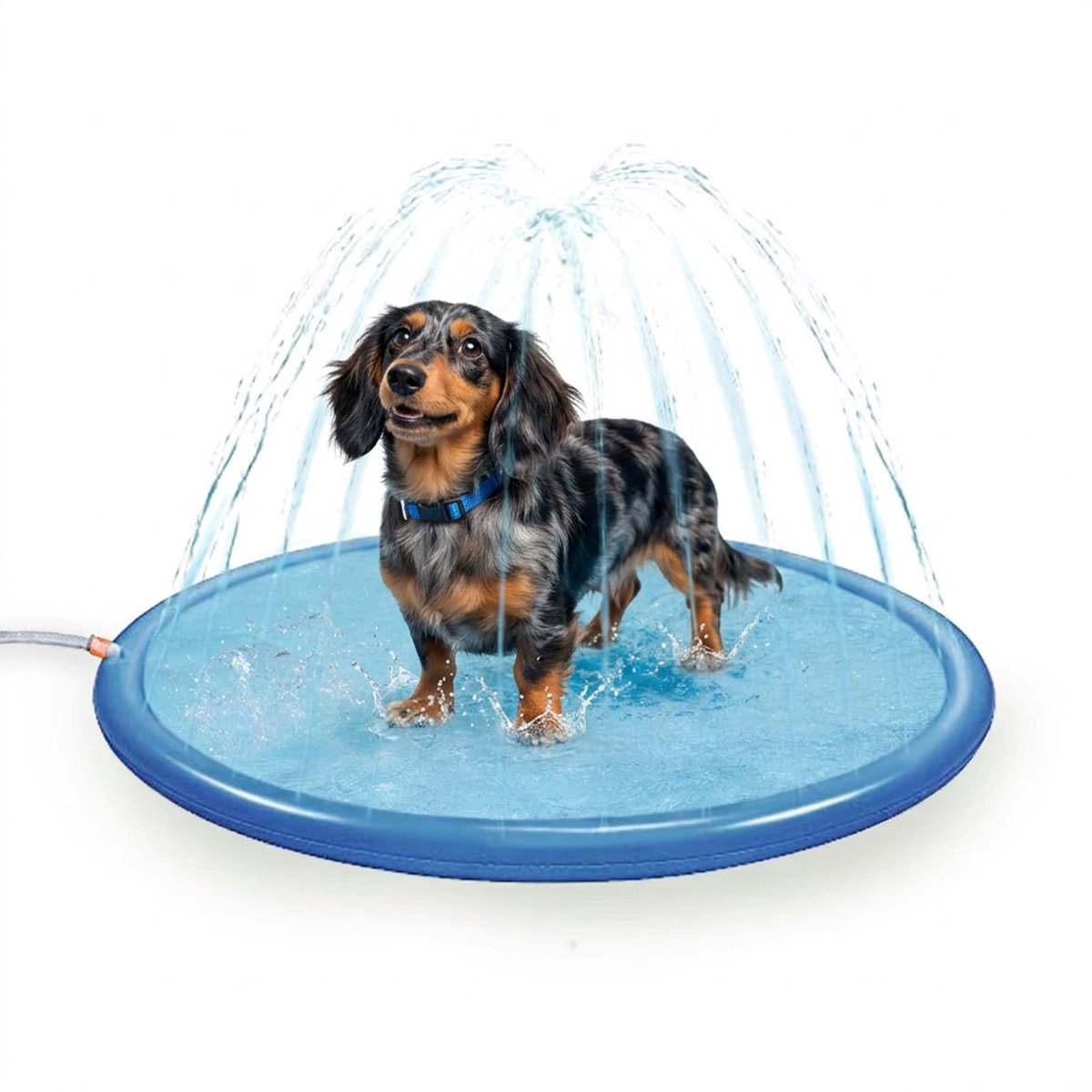 Bol.com Coolpets Mat met Sprinklers – 100 cm – Met Sproeiers – Hondendouche - Bad - Water - Speelgoed - Fontein - Verkoeling - Z... aanbieding
