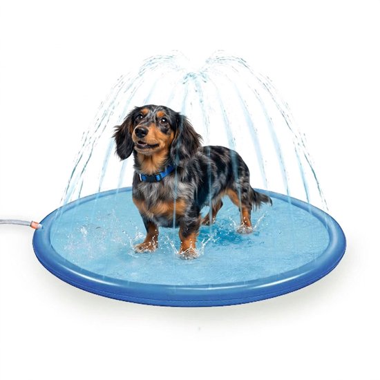 Coolpets Mat met Sprinklers – 100 cm – Met Sproeiers – Hondendouche - Bad - Water - Speelgoed - Fontein - Verkoeling - Zwembad - Hond