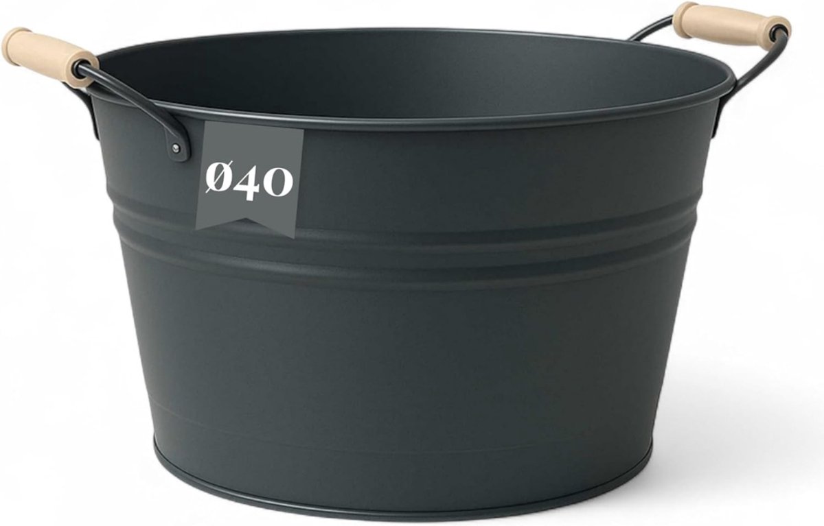 QUOVO® Vijverbak - Vijver - Waterschaal - Donkergrijs - 40cm x 40cm x 24cm