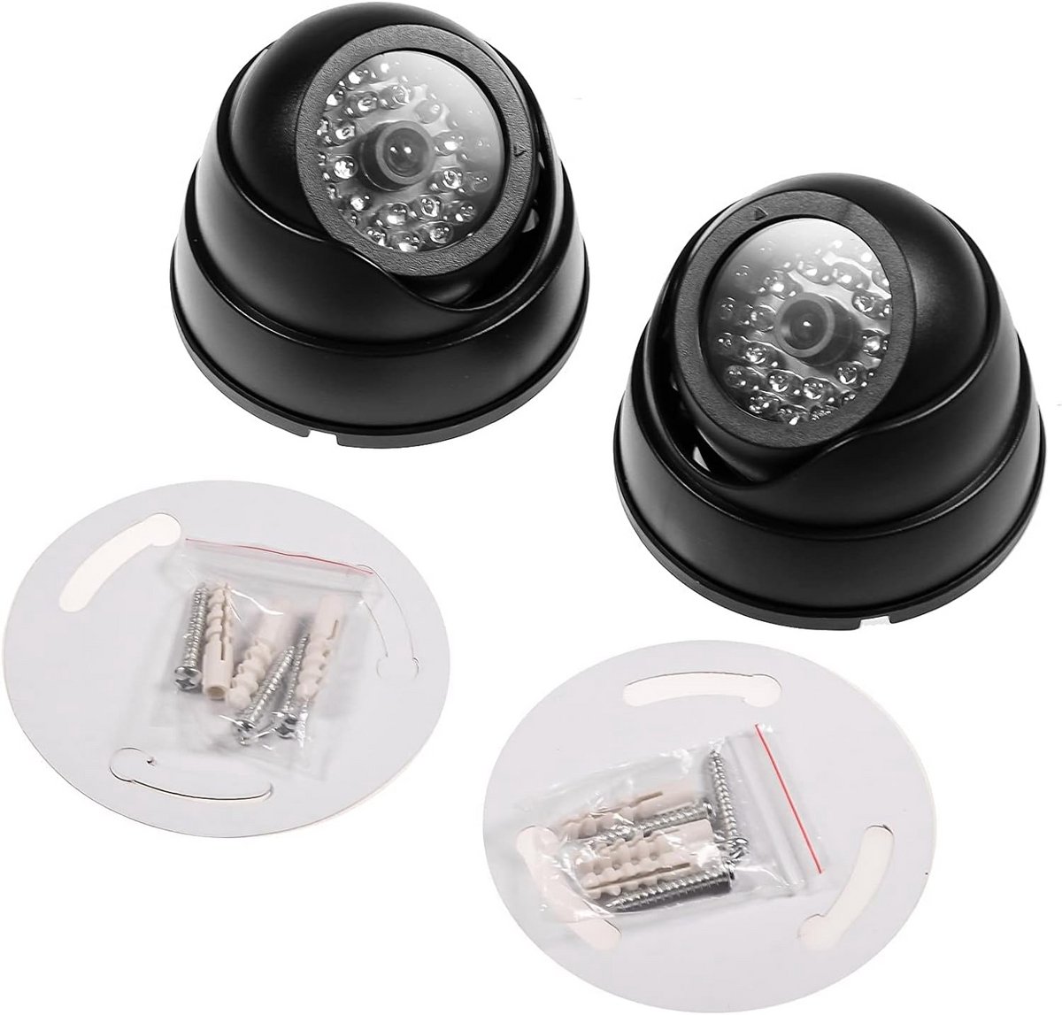 Dummy Camera - Nep Camera - Beveiliging Nabouwen - Knipperend LED - 16cm x 8cm - Zwart