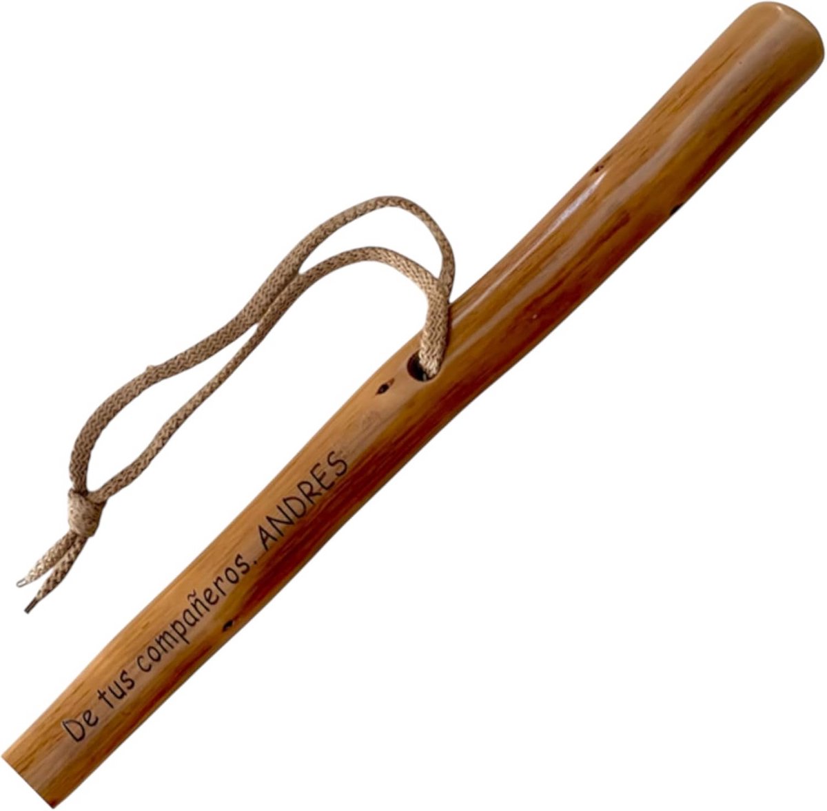 Gepersonaliseerde wandelstok - Houten steunstok - Outdoor avonturen - Met gravure op maat - 128 cm - Natuurlijk hout