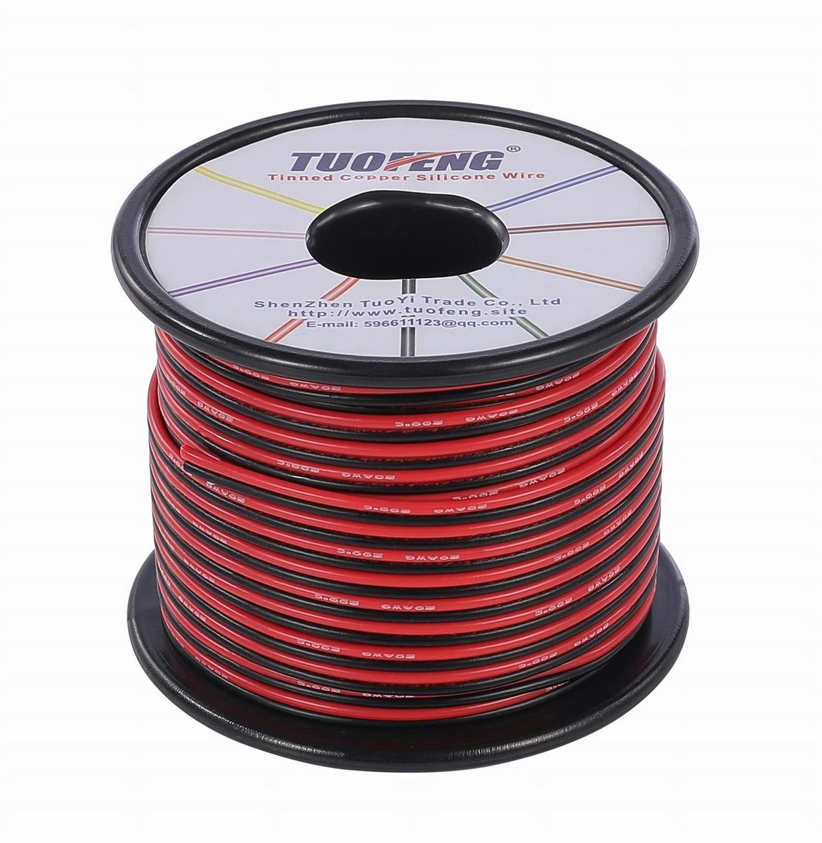 Elektrische Draad - Aansluitkabel - Led Verlichting - Gevlochten Koper - 20 Meter - Rood Zwart