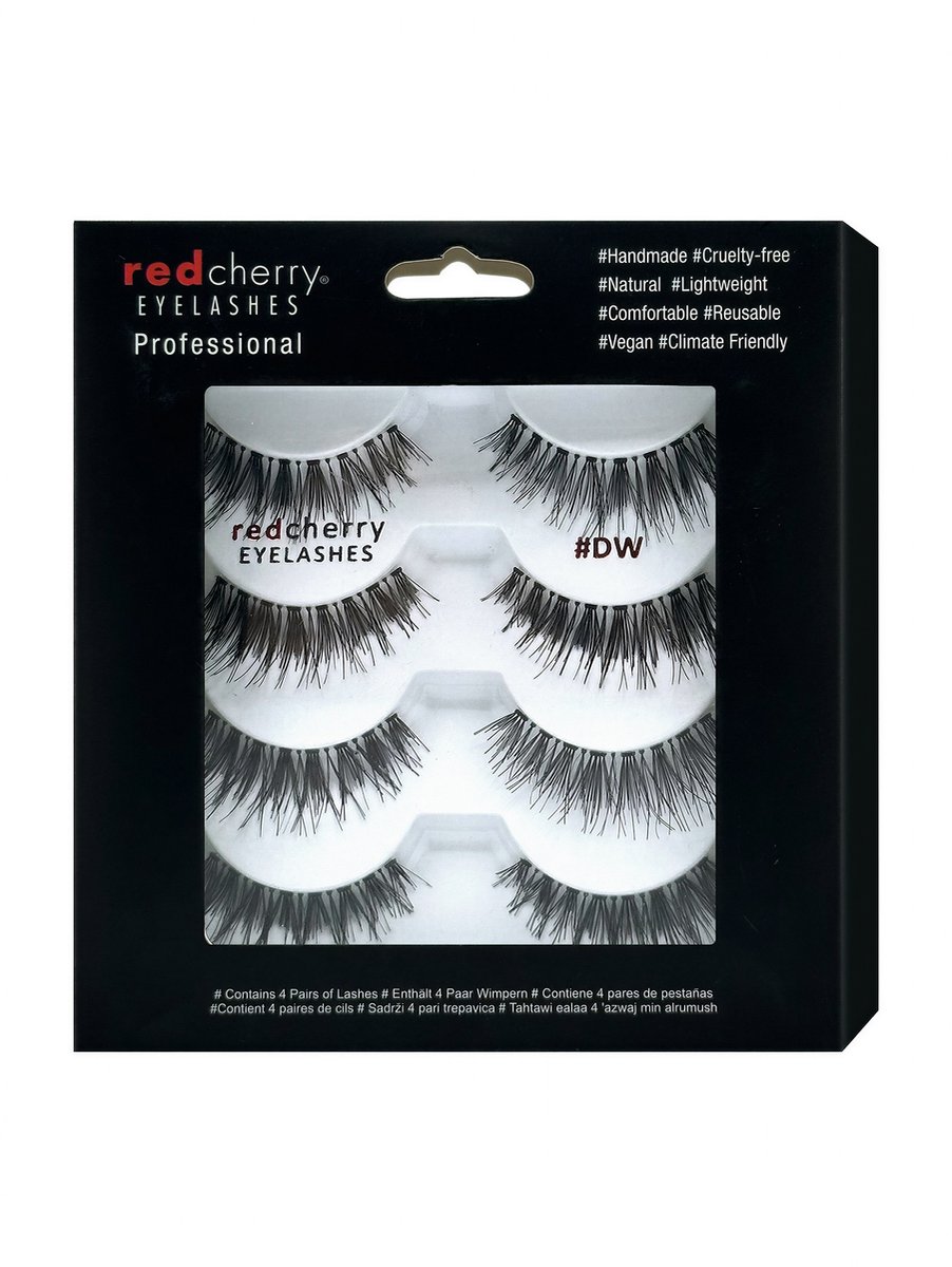 Red Cherry Eyelashes Bandwimpern DW - 4 Pairs