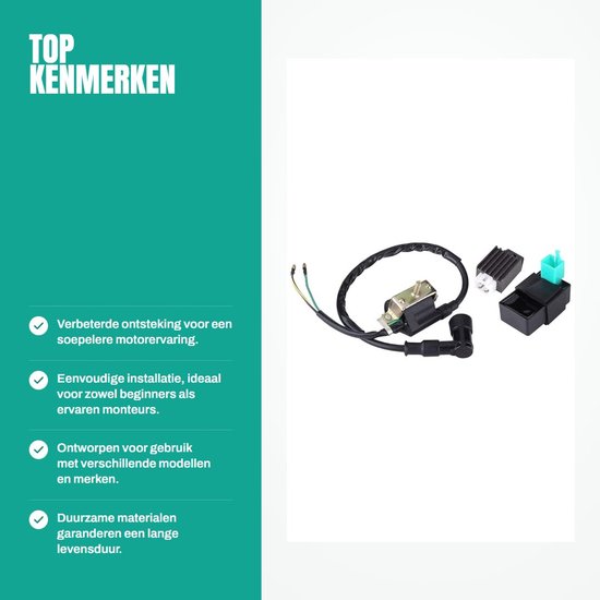 Ignition Coil en CDI Regulator voor 110cc, 125cc, 140cc Trail Bikes en Quads - Onderdelen voor Dirt Bikes en ATV's — afbeelding 3