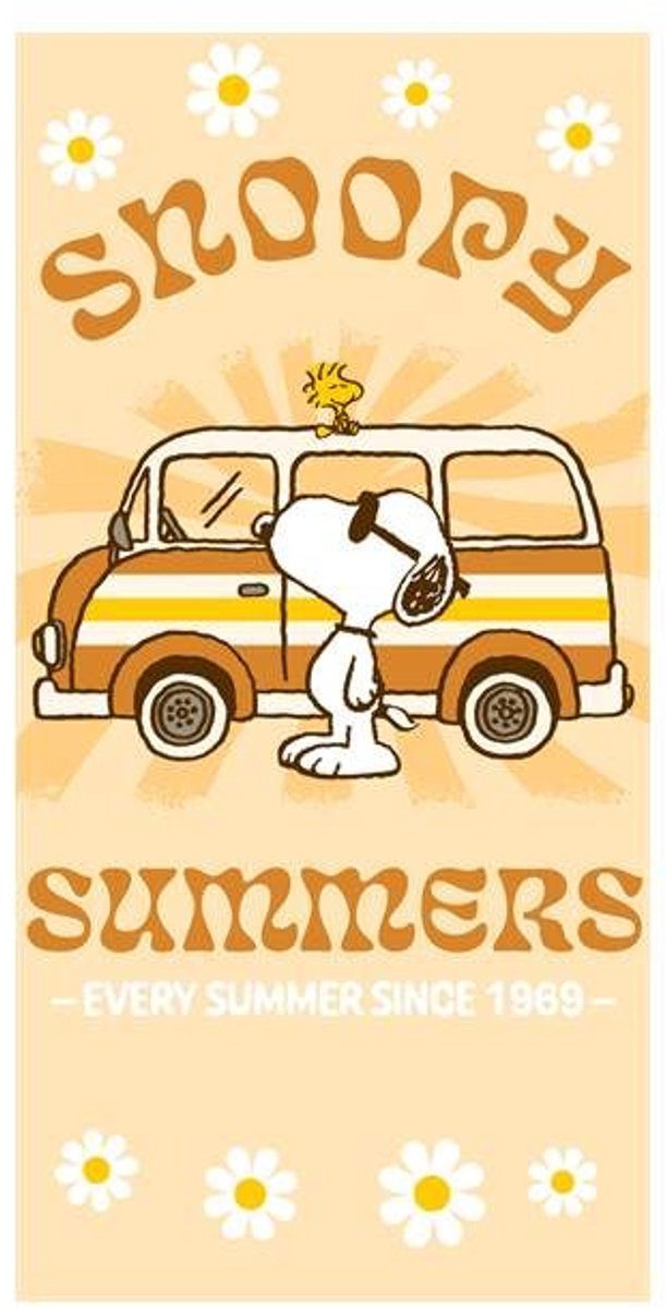 Snoopy Strandlaken - 70x140 cm - Yellow