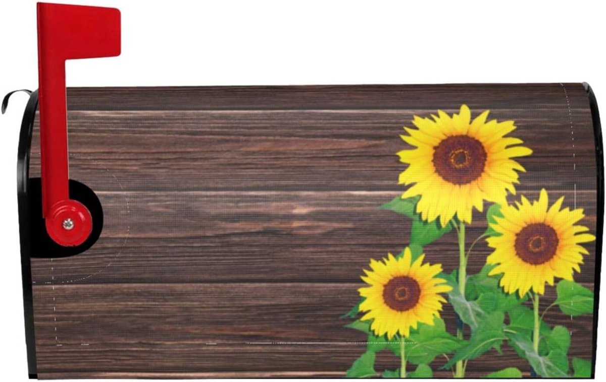 Brievenbushoezen - Brievenbus decoratie - Tuin aankleden - Waterdicht Oxford stof - Standaard maat - Zonnebloemen