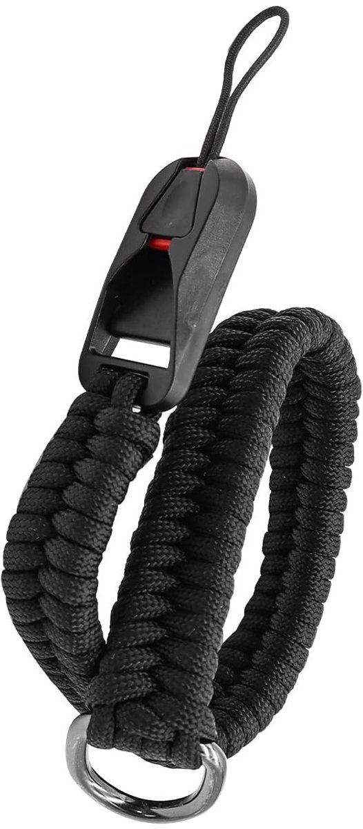 Dailygoods - Verstelbare Camera Polsband met Snelontgrendeling (Zwart, 40 cm)