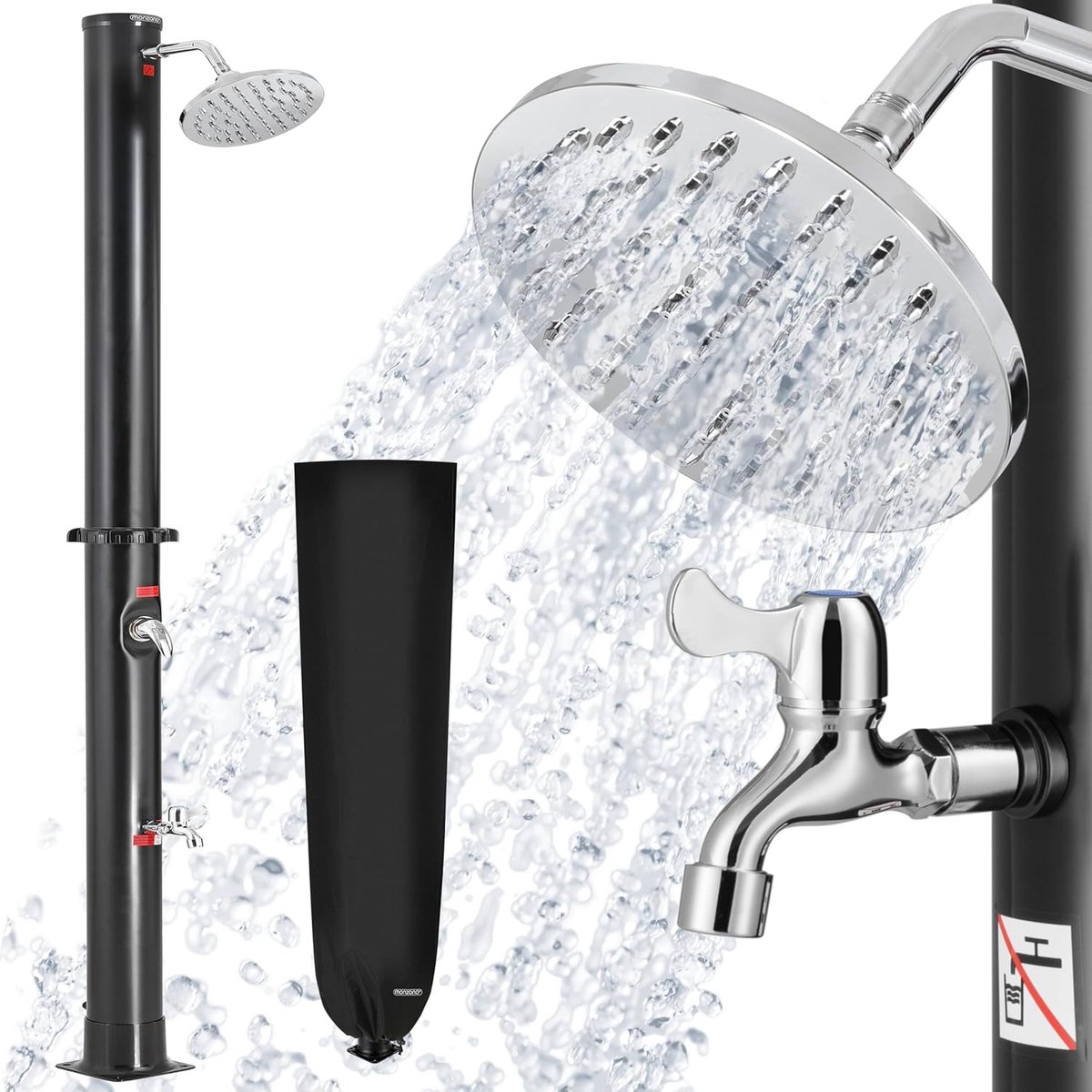 Buitendouche - Zonnedouche Regendouche - Verfrissing in tuin - UV-bestendig Kunststof - 20