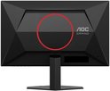 Zwarte monitor achterkant met AOC Gaming logo en rode cirkel.
