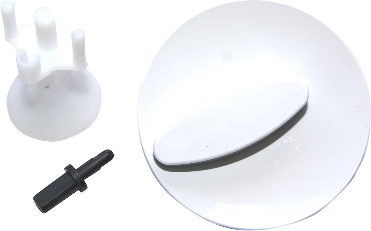 Knoop met as - Verwarmingsonderdeel - Centrale verwarming - Compleet onderdeel - 13 cm - Grijs