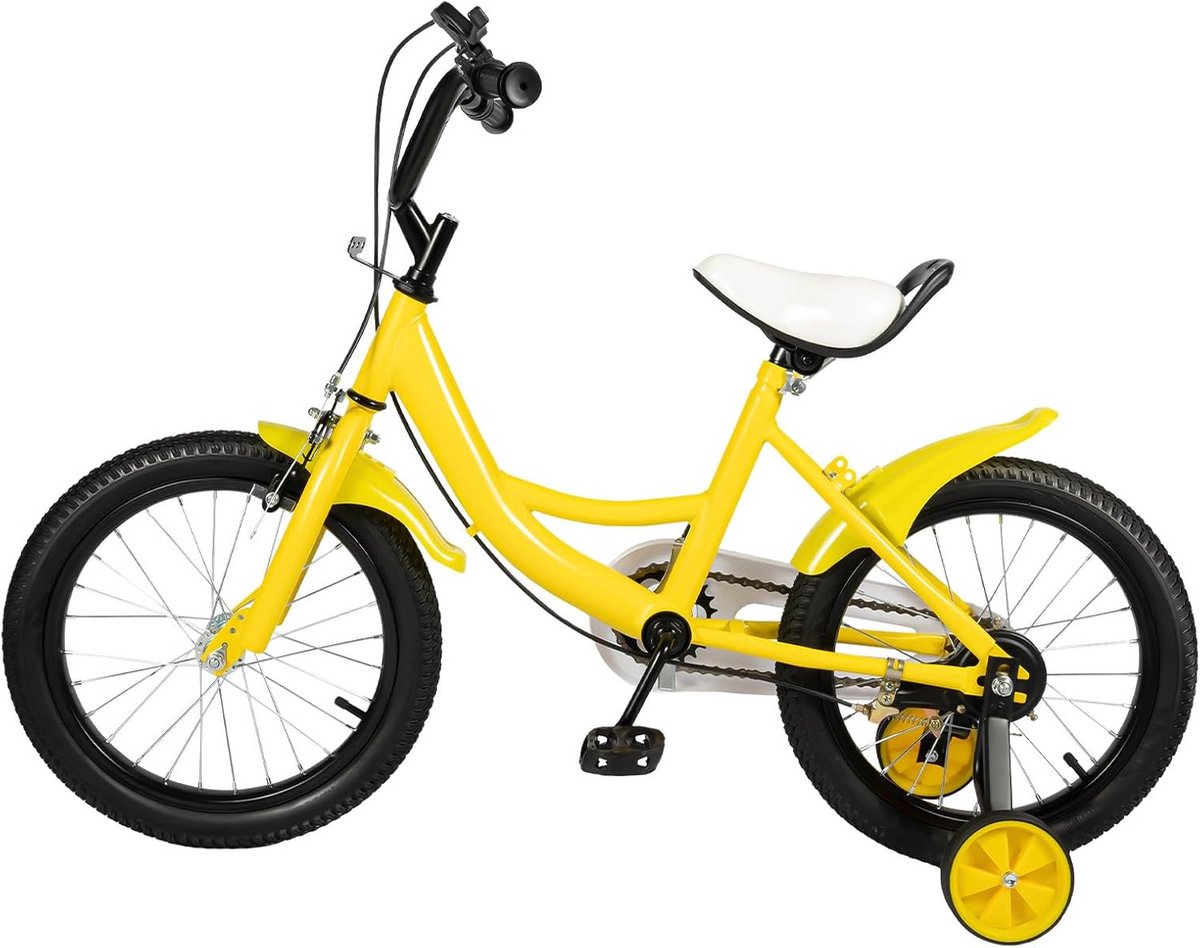 Kinderfiets sfiets sfiets Leren Fietsen Afneembare Stabilisator 16 inch Geel