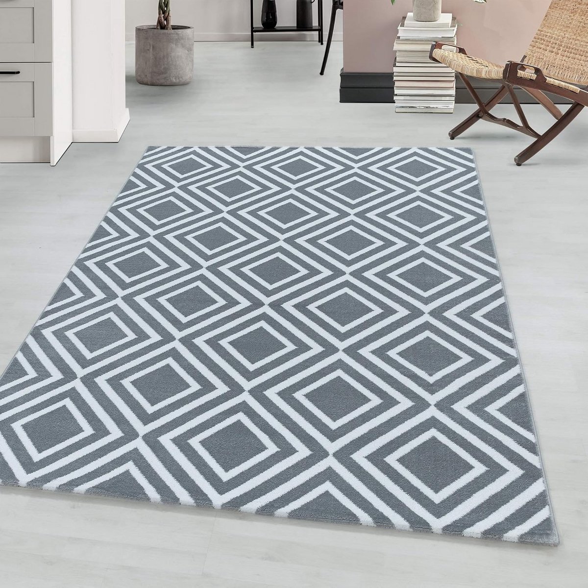 Vloerkleed Kortpolig - Geometric Tapijt - Woonkamer Aankleden - Geschikt voor vloerverwarm