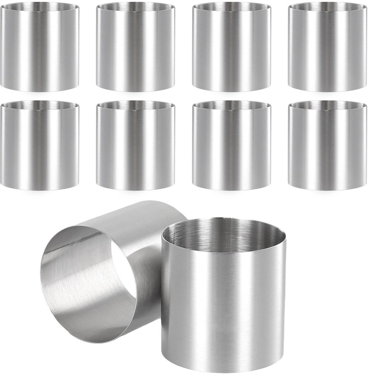 Dailygoods- Taartring Hoogwaardig Roestvrij Staal - Bakringen - Dinerringen - Mini Taartvorm - Ø 5 cm - Eenvoudig te Reinigen - Bakring