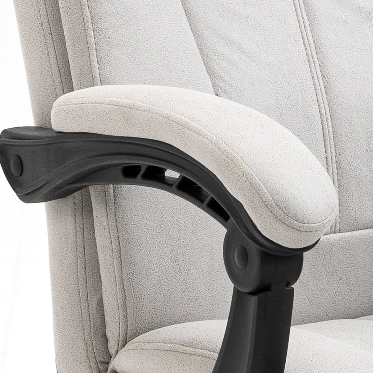 MIVRAY Bureaustoel Met Massagefunctie En Lendenverwarming - Ergonomische Relaxstoel Voor Bureau En Thuiswerk - Lichtgrijs - Polyester – foto 7