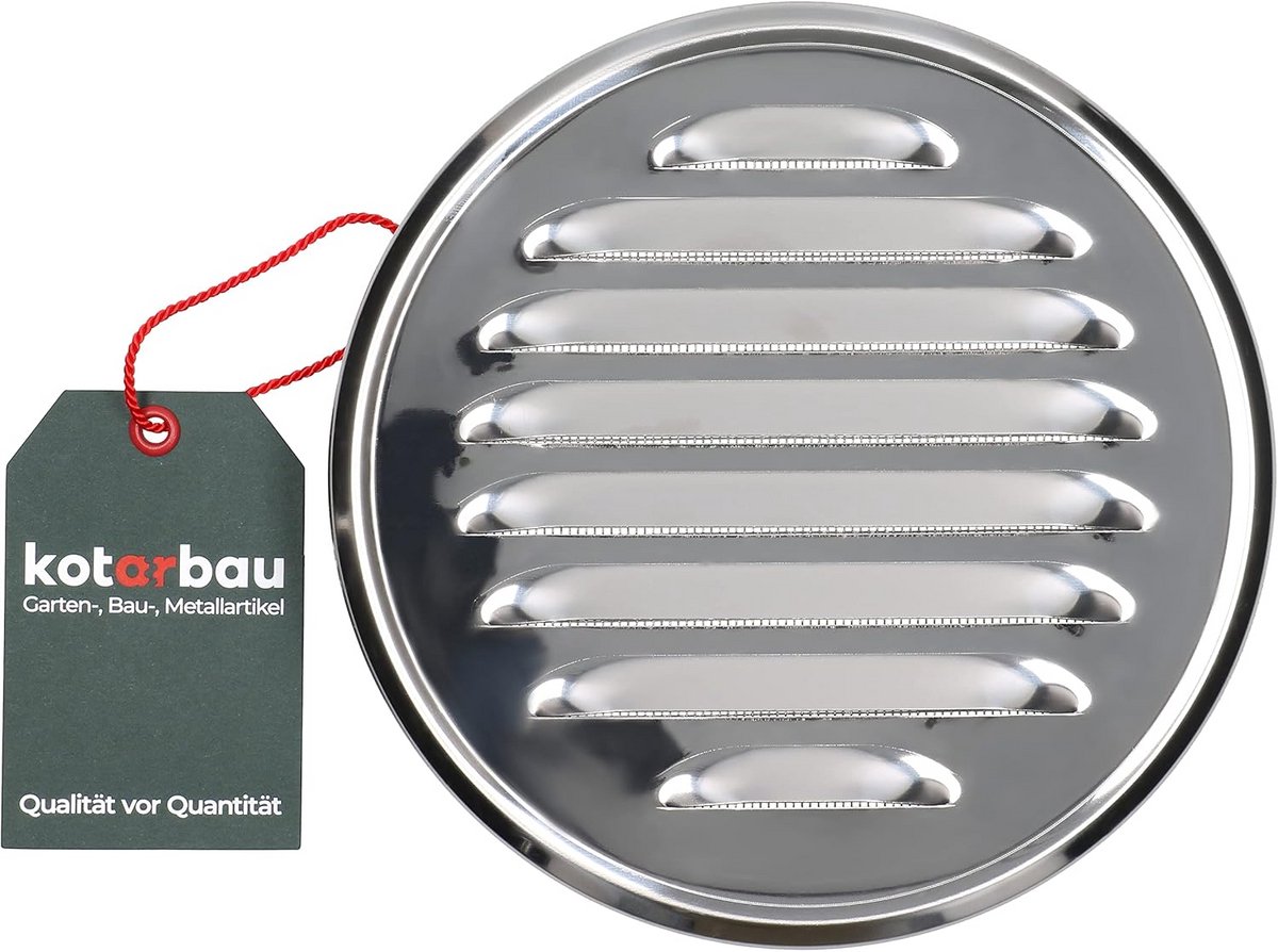 Ventilatierooster Rond - Afvoerluchtrooster - Ventilatie Verbeteren - Met Insectennet - ⌀ 150 mm - Wit