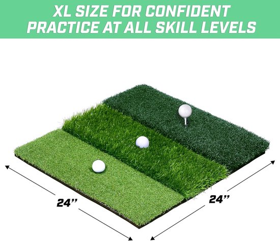 Golf Oefenmat - Swing Trainer - Golf Swing Oefenen - XL Formaat - 60x60 cm - Groen van GOLF — afbeelding 5