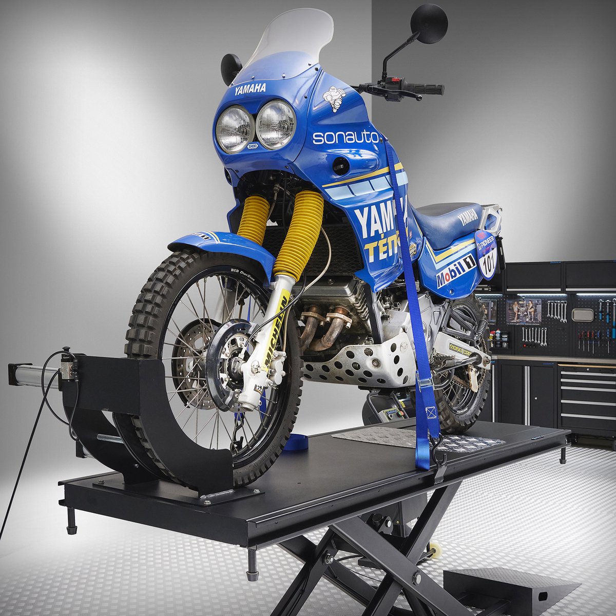 Datona® Motor Spanbanden Set - Voor Vervoer Op Aanhanger Of Bedrijfswagen - Max 400 kg - Lengte 2 m - Blauw – foto 4