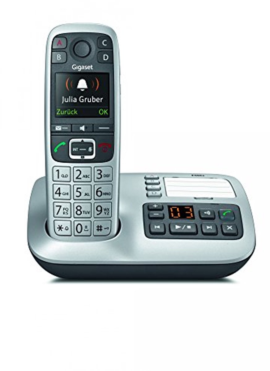 Draadloze Telefoon - Seniorentelefoon - Thuisgebruik - Extra Luid - Grote Knoppen - Grijs