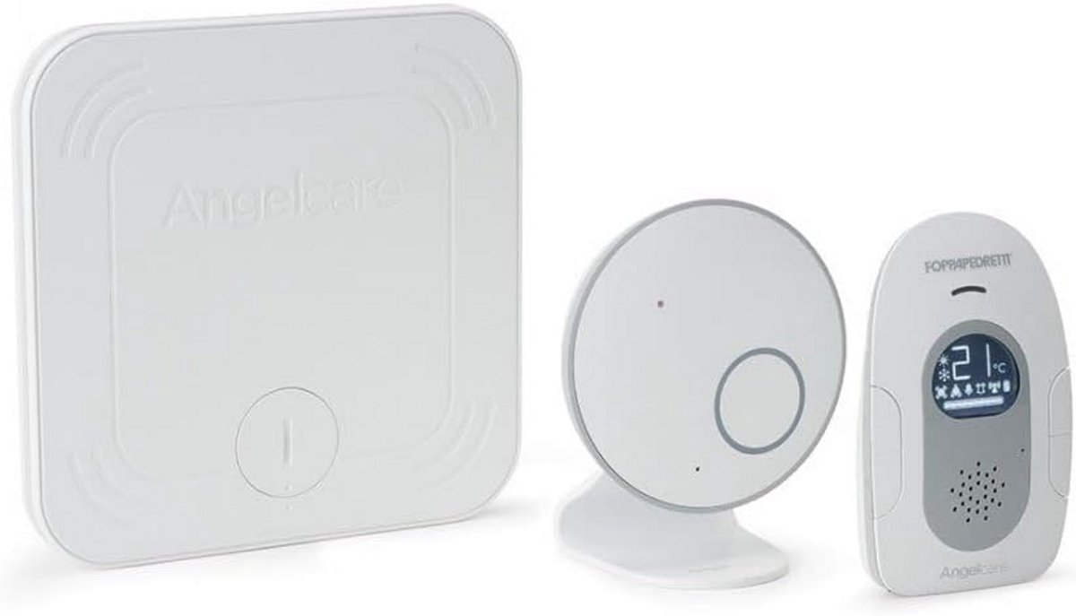 Babymonitor Bewegingsmelder - Babyfoon Sensor - Baby Bewaken - Draadloos Sensorpaneel - 250 Meter Bereik - Wit