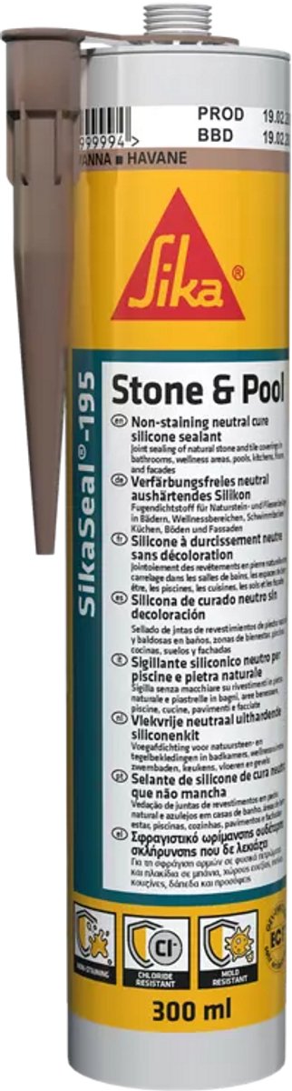 Sika Sikaseal-195 Stone & Pool 300 ml Transparant